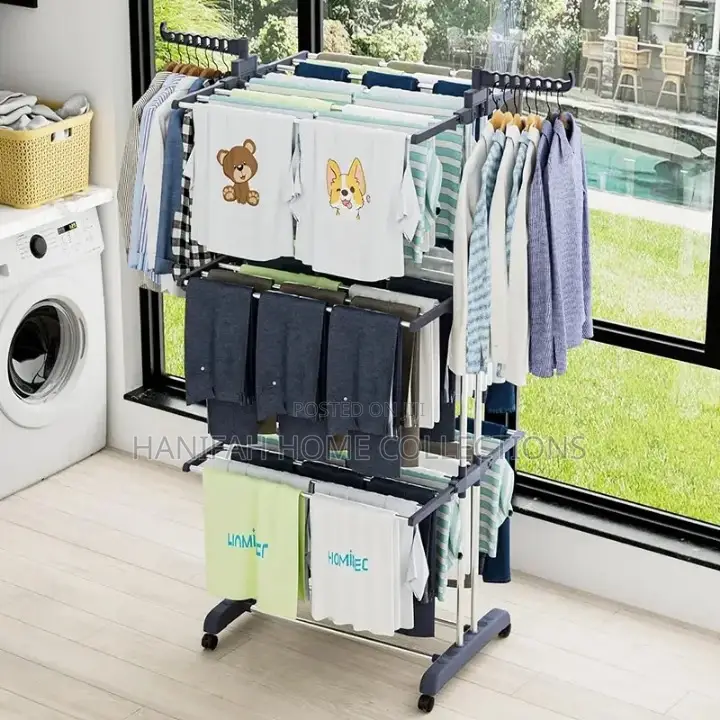 Multi-Tier Foldable Clothes Drying Rack