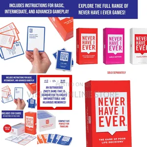 Never Have I Ever Card Game - Party Game of Poor Life Decisions - Ages