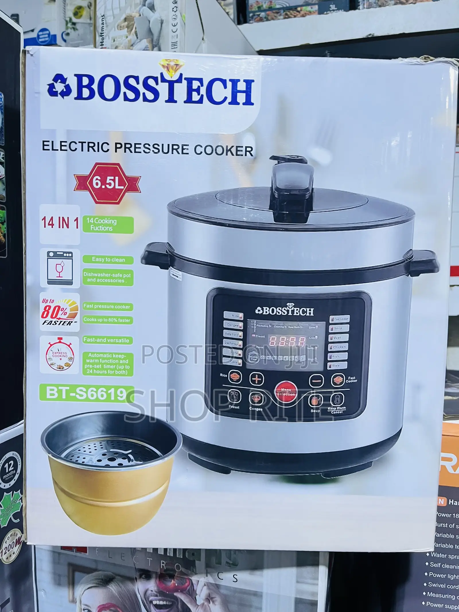 Bosstech 6.5 Liters Steamer Pressure Cooker