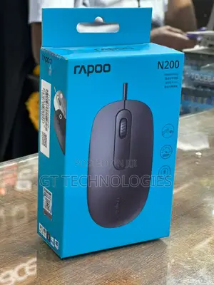 Rapoo N200 Wired Optical Mouse in Black