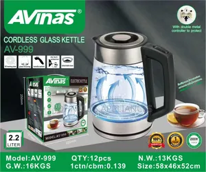 2.2l Avinas Cordless Glass Parco / Kettle