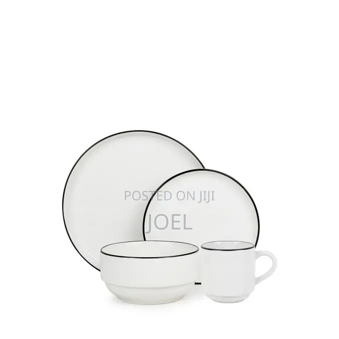 Dinner Set With Plates, Cups, Bowls