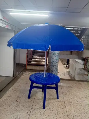 Beach/Restaurant Umbrella 200cm Large Portable Foldable Outdoor Shade