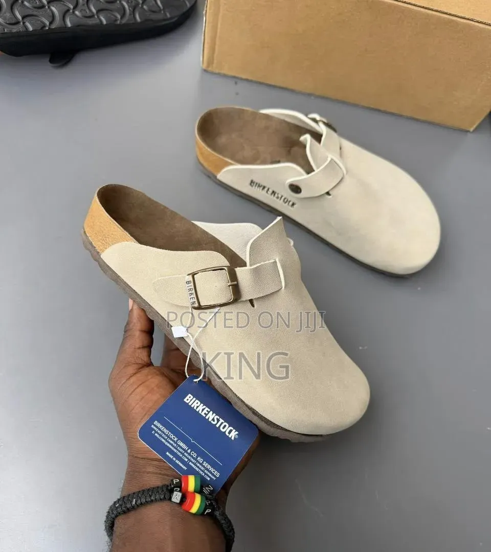 Birkenstock Boston Clogs in Suede With Buckle Strap