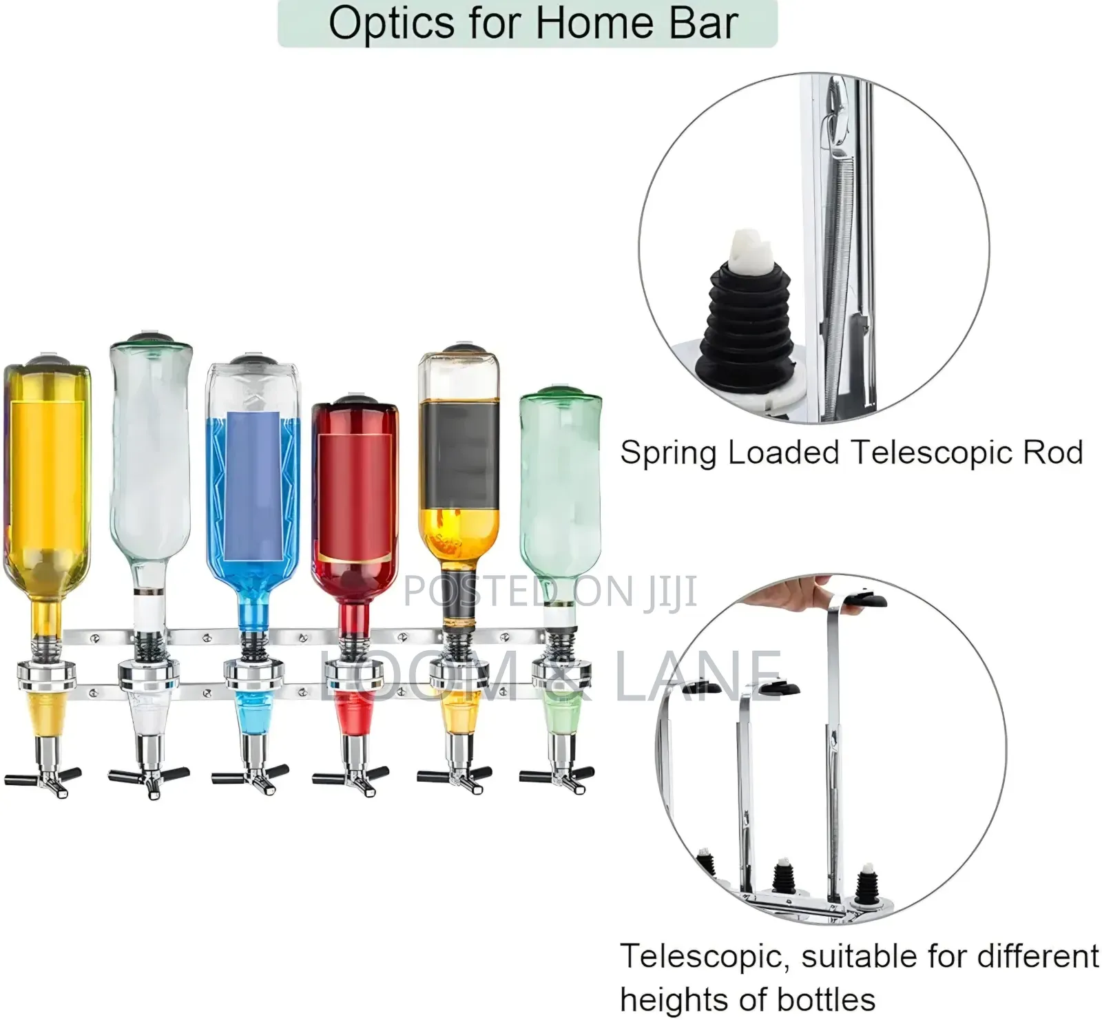 6-Bottle Wall-Mounted Liquor Dispenser