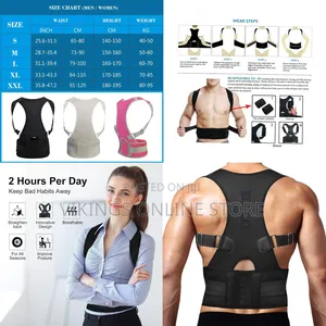 Thoracic Back Brace Posture Corrector - Magnetic Support For Neck