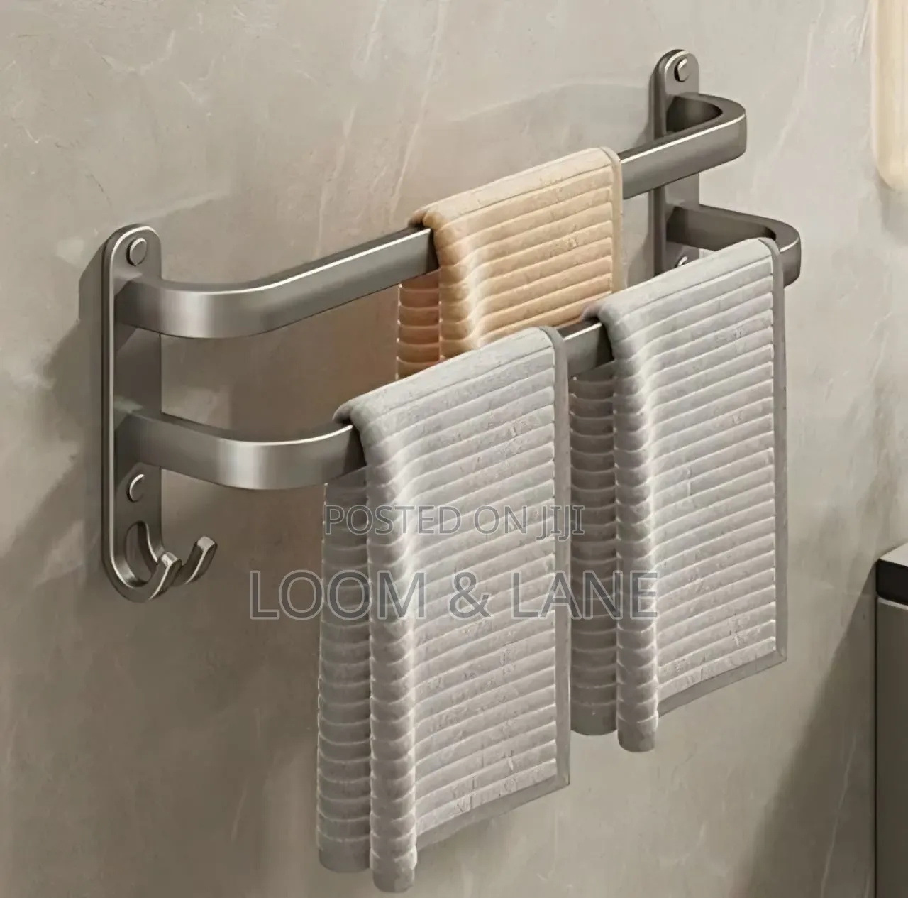 Stainless Steel Double-Rod Towel Rack