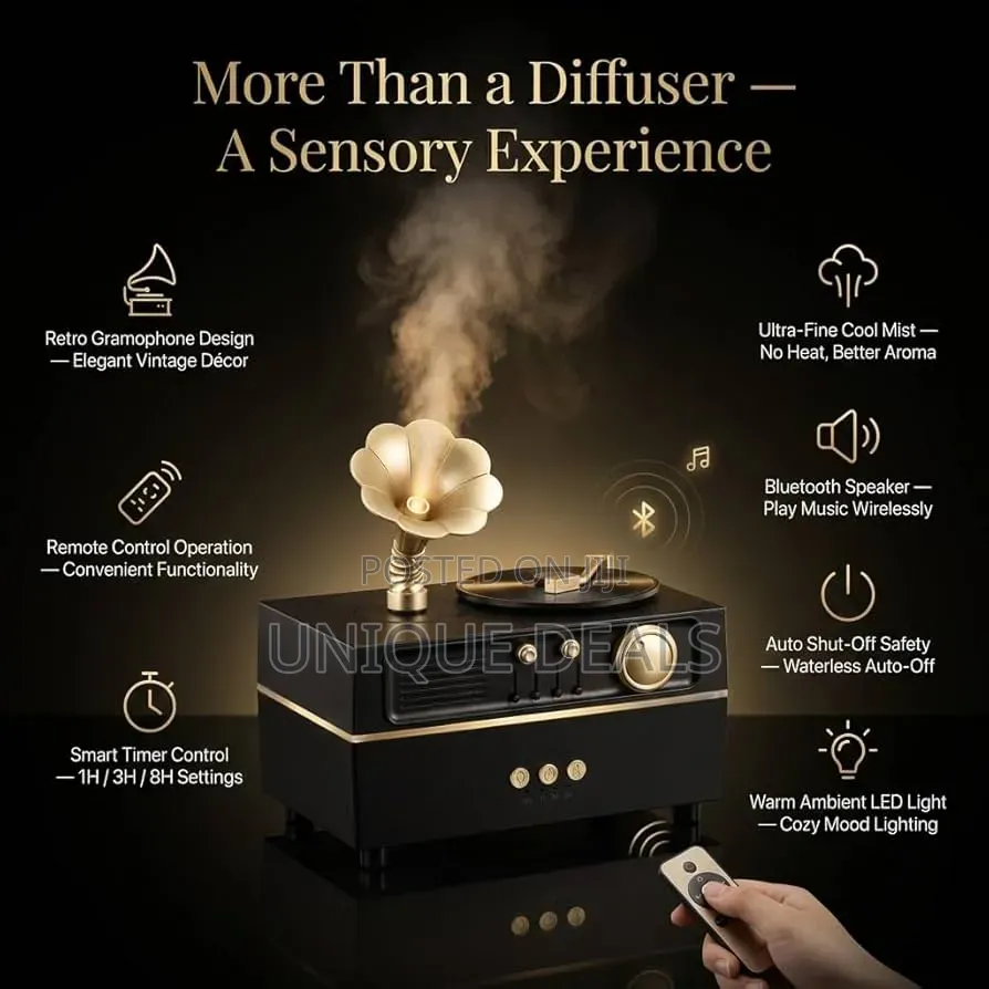Gramophone Shape Aroma Diffuser Humidifier