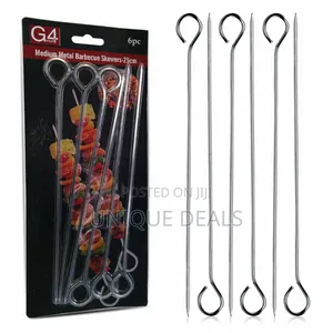 6pcs BBQ Metal Skewers