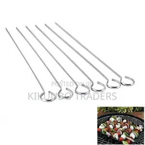 6pcs BBQ Metal Skewers 24cm