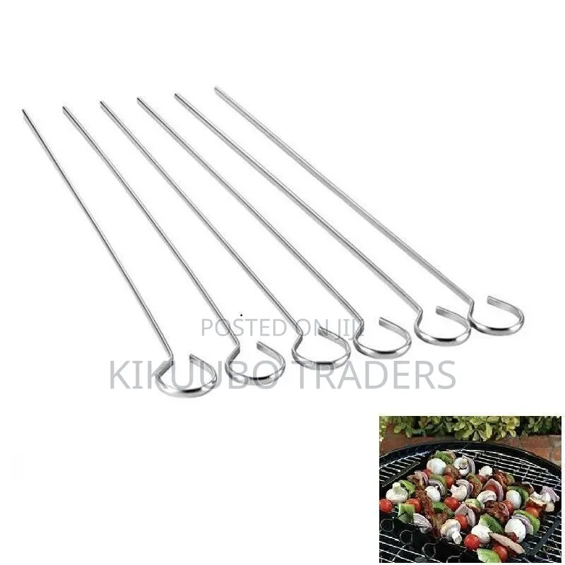 6pcs BBQ Metal Skewers 24cm