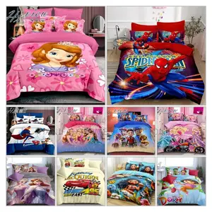 Kids Cartoon Printed Bedsheet Set