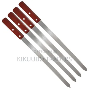(3pcs) Flat Barbecue Skewers, Stainless Steel, 60 Cm