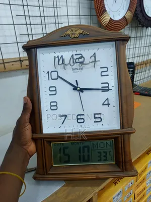 Sonam Quartz LCD Wall Clock, Model 14027.