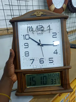 Sonam Quartz LCD Wall Clock, Model 14027.