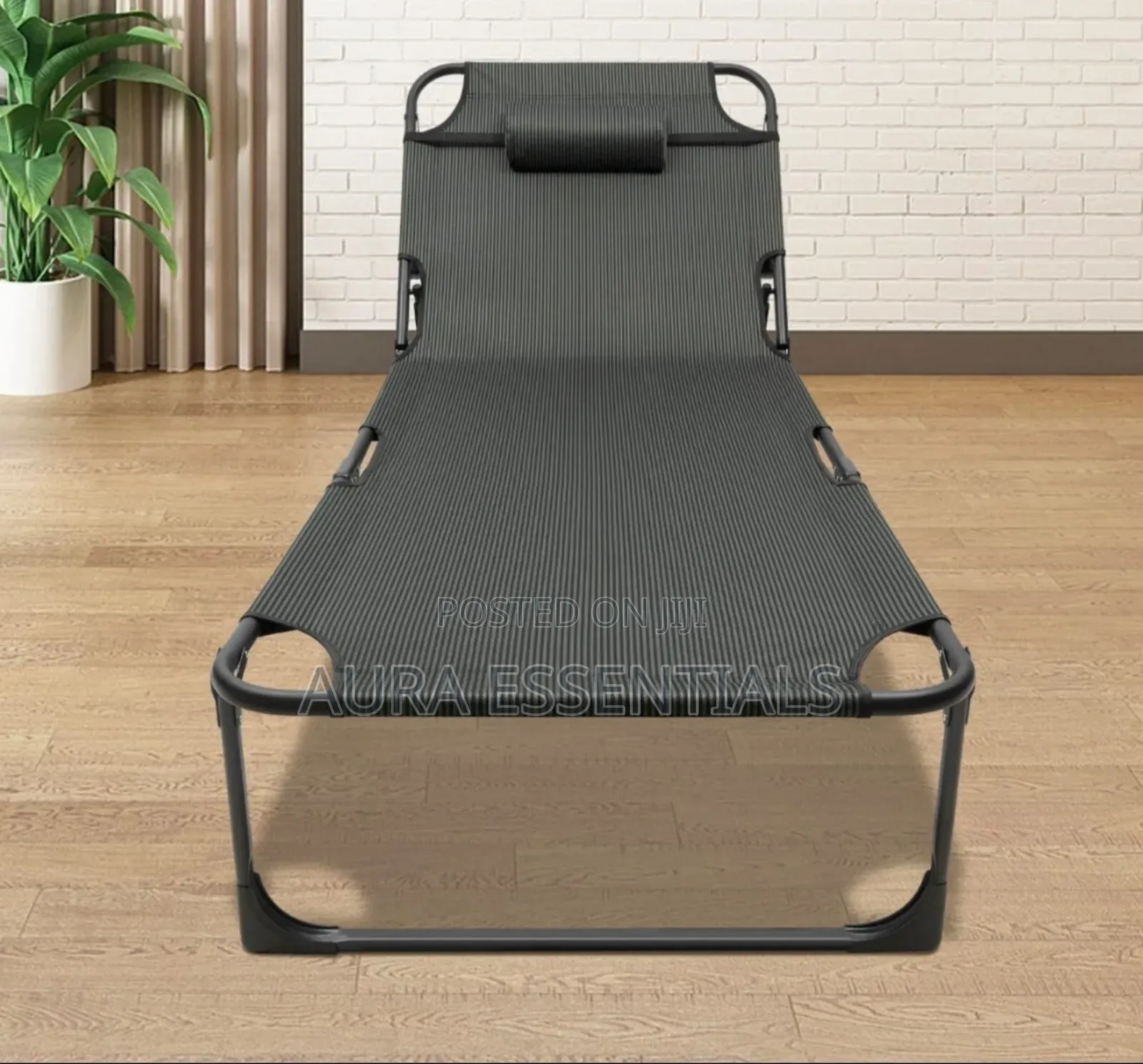 Adjustable Folding Sun Lounger or Camping Bed