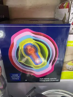 Home Master Series 10-piece Colorful Mixing Bowl Set.