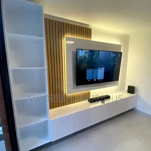 Entertainment Wall Units White and Brown