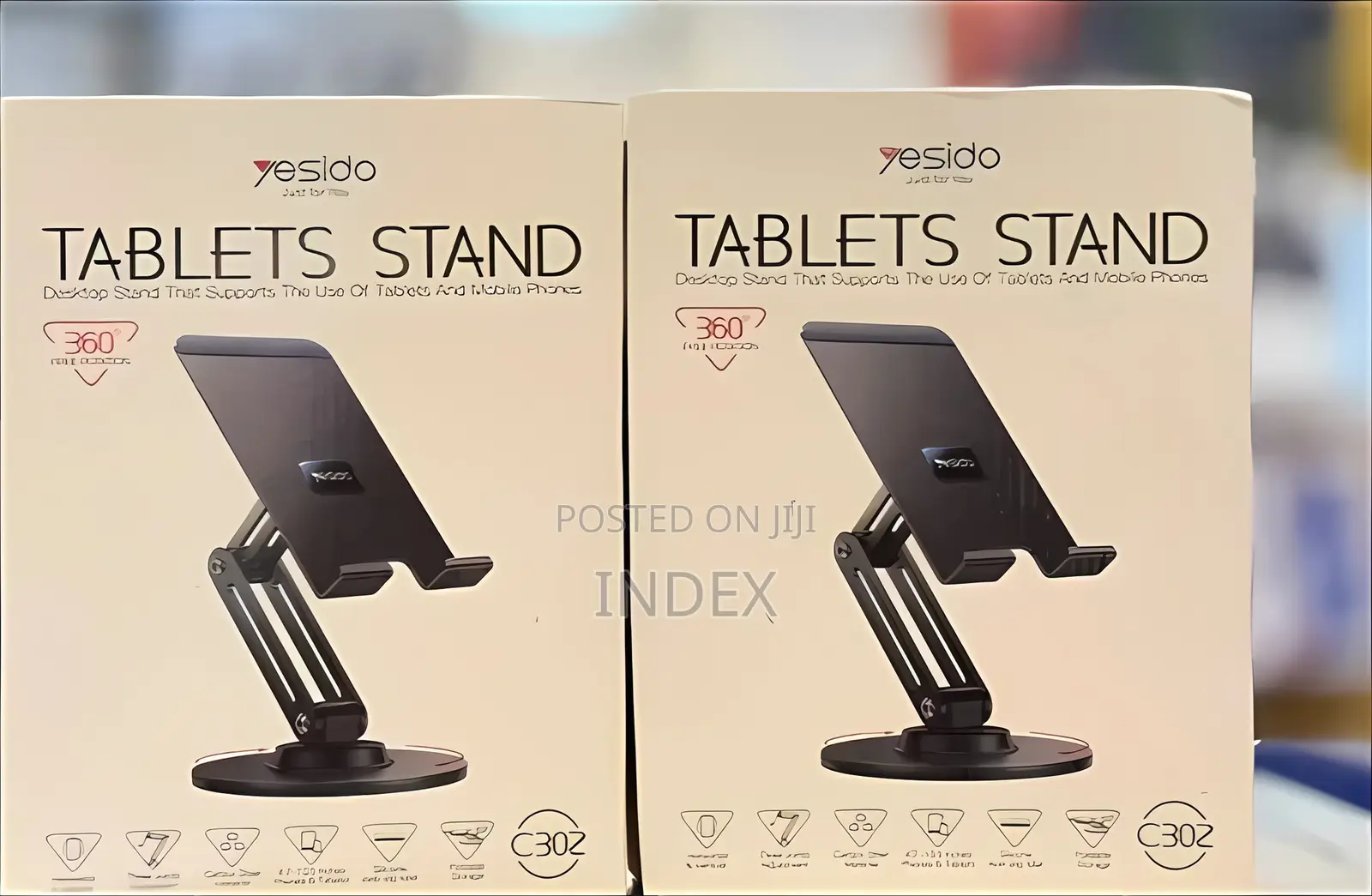 360 Degree Rotation 3-Axis Foldable Desktop Tablet Stand
