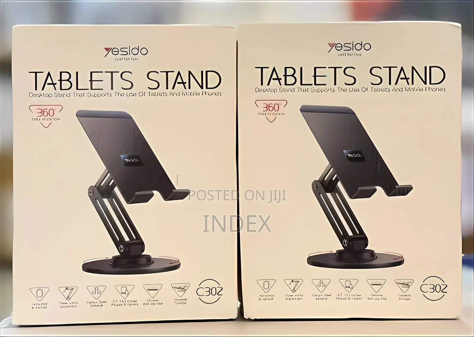 360 Degree Rotation 3-Axis Foldable Desktop Tablet Stand