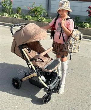 Kidilomodern Lightweight Baby Stroller Ina Khaki Canopy