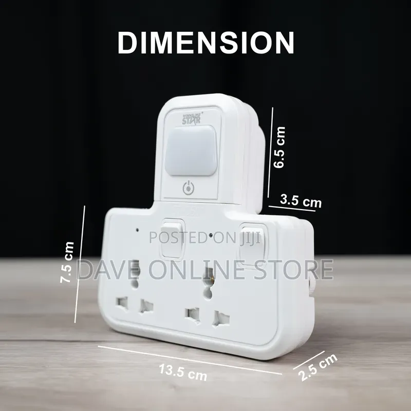 2-Outlet Extension Socket Uk Plug With Night Light (St-3601)