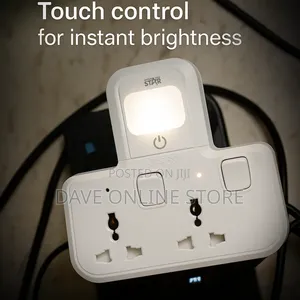 2-Outlet Extension Socket Uk Plug With Night Light (St-3601)