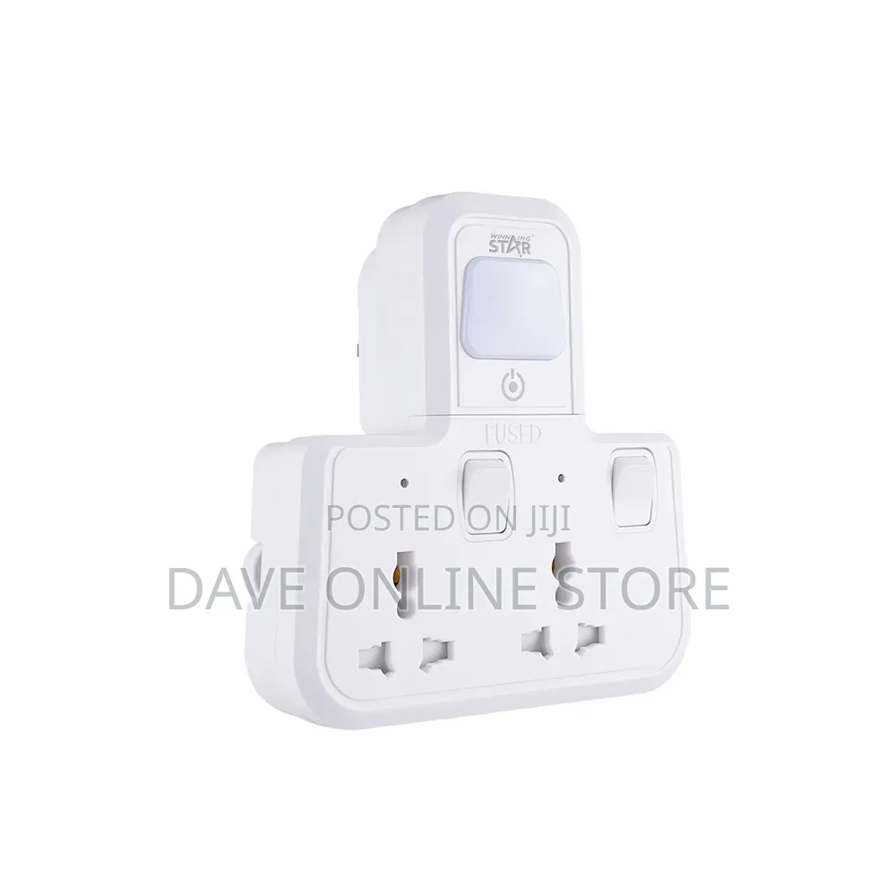 2-Outlet Extension Socket Uk Plug With Night Light (St-3601)