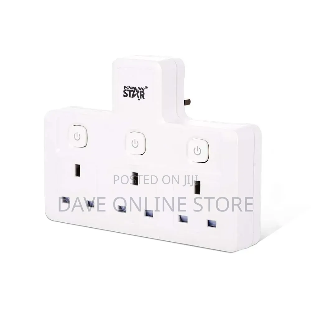 Winning Star Uk Plug Extension Socket – 3 Outlets, 2500w, 10a,