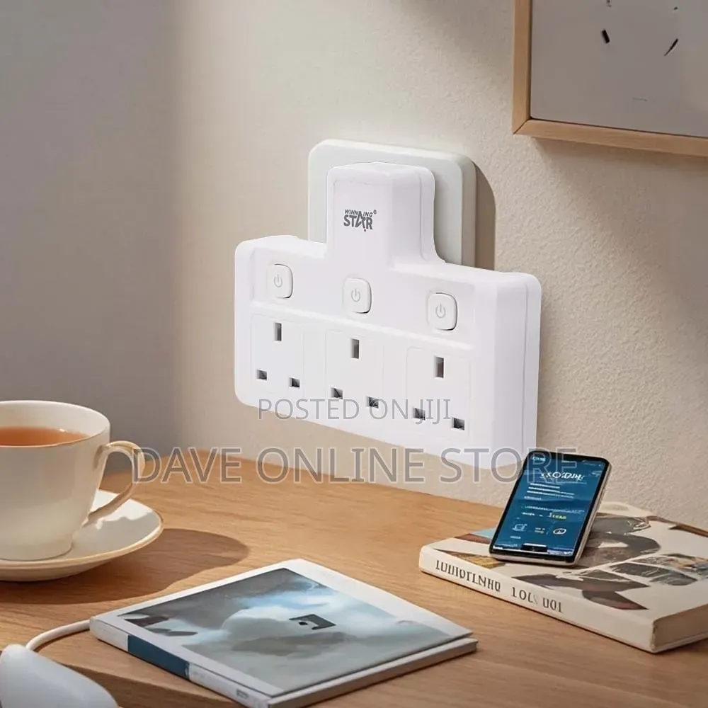 Winning Star Uk Plug Extension Socket – 3 Outlets, 2500w, 10a,