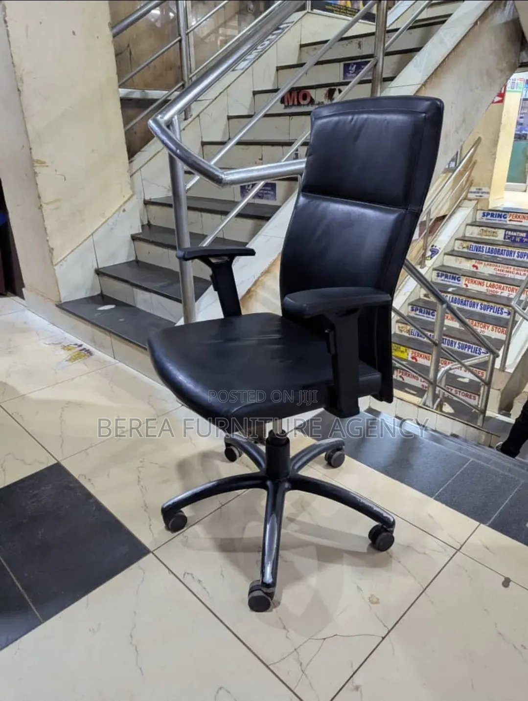Pure Hard Leather High Back Office Chair