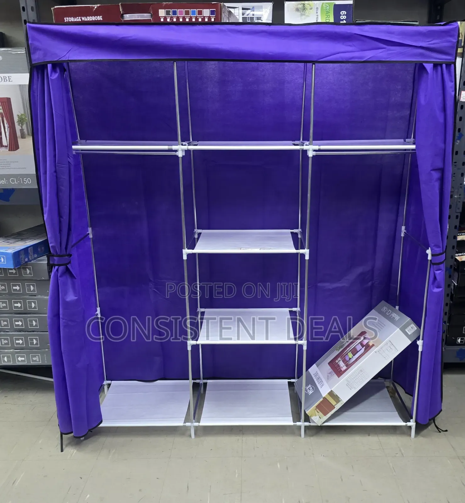 Portable 3 Collum Wardrobe