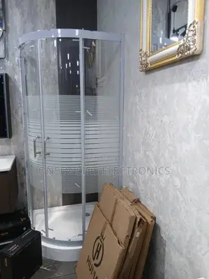 White Corner Shower Cabin