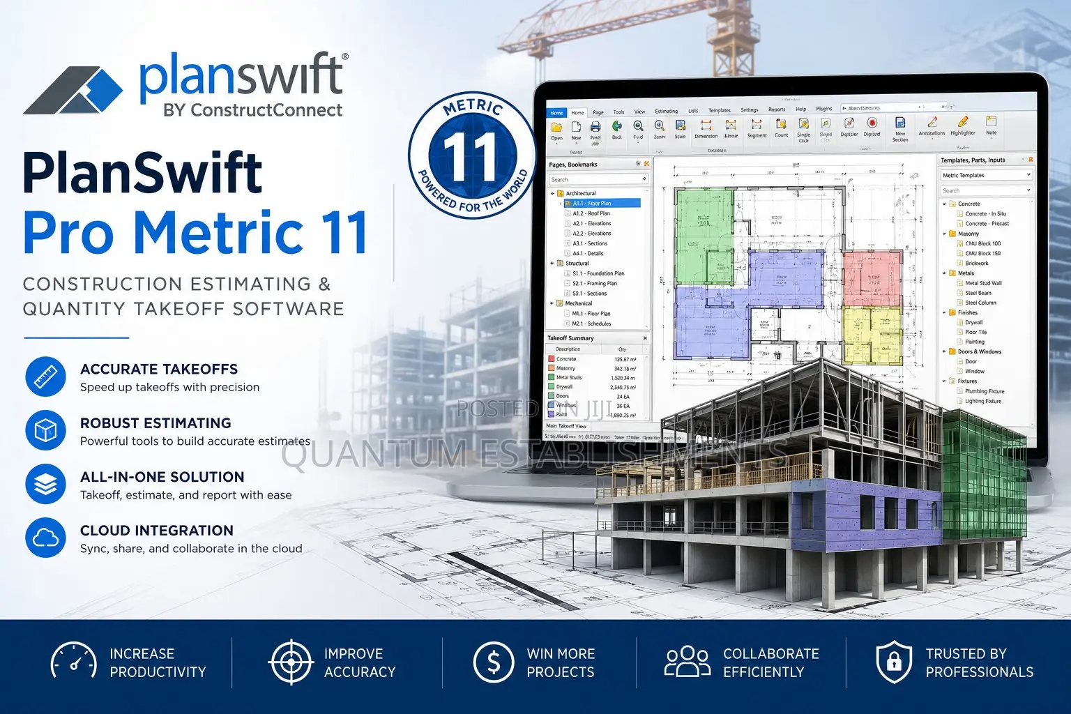 Planswift Pro 11-Construction Estimating and Quantity Takeoff Software