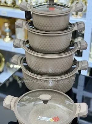 Cookware Set Pots and Pans Non Stick Kitchenware (5pc + 5pc Glass Lids