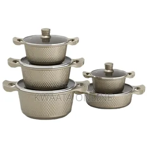 Cookware Set Pots and Pans Non Stick Kitchenware (5pc + 5pc Glass Lids