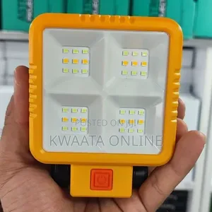Solar Rechargeable Led Work Light With Adjustable Foldable Stand Lamp
