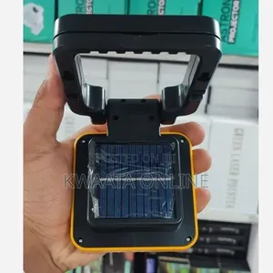 Solar Rechargeable Led Work Light With Adjustable Foldable Stand Lamp