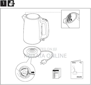 1.7ltrs Philips Electric Kettle - Pirouette Base, 3000 Series