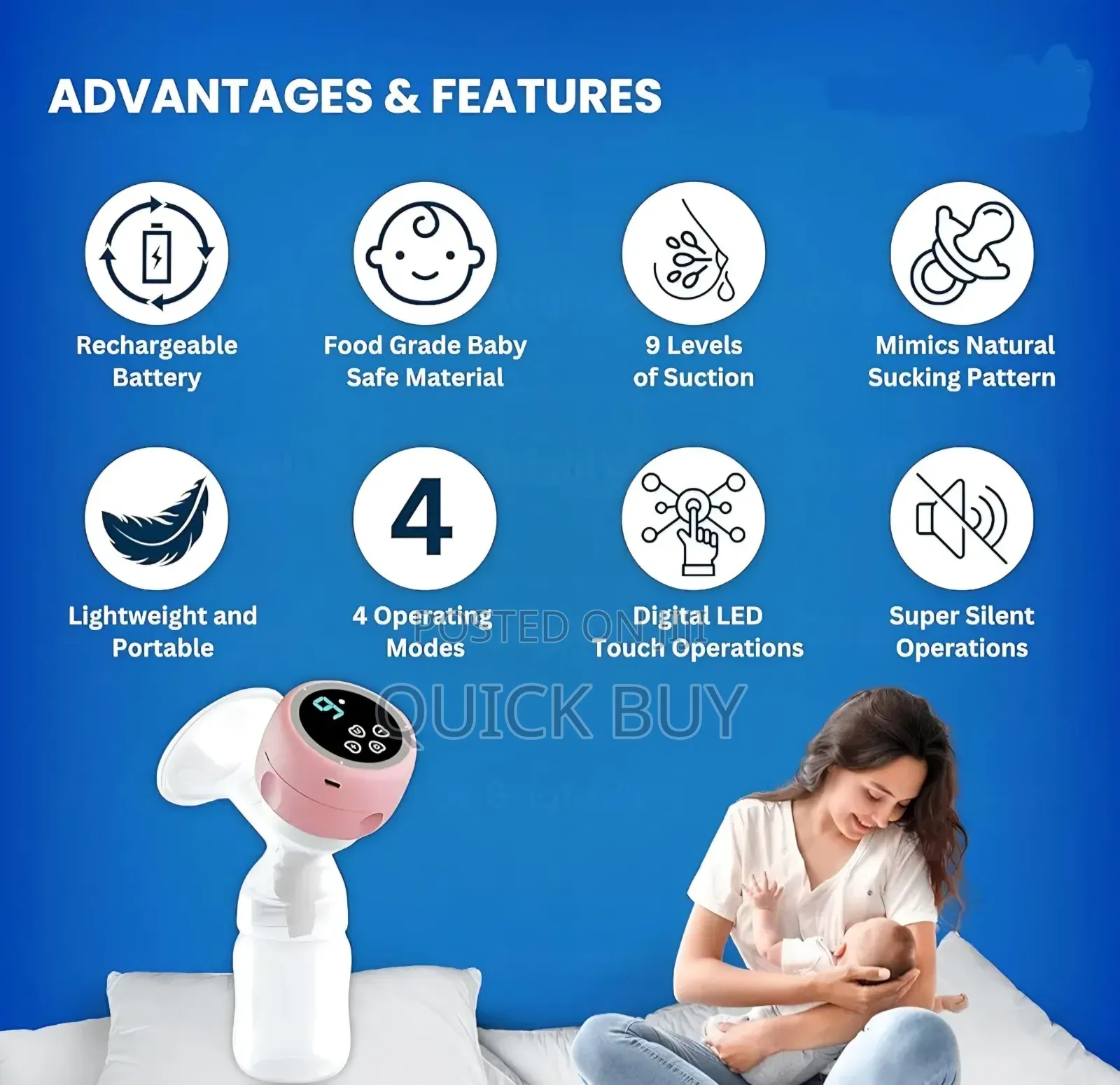 Portable Quick Rechargeable Breast Pump