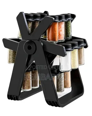 360° Rotating Spice Storage Organizers Seasoning Bottle Holder
