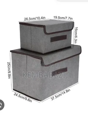 2piece Set Foldable Fabric Storage Boxes