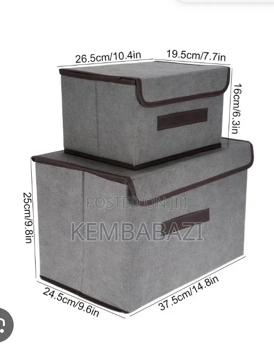 2piece Set Foldable Fabric Storage Boxes