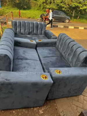 6 Seater Sofa Set in Grey Color