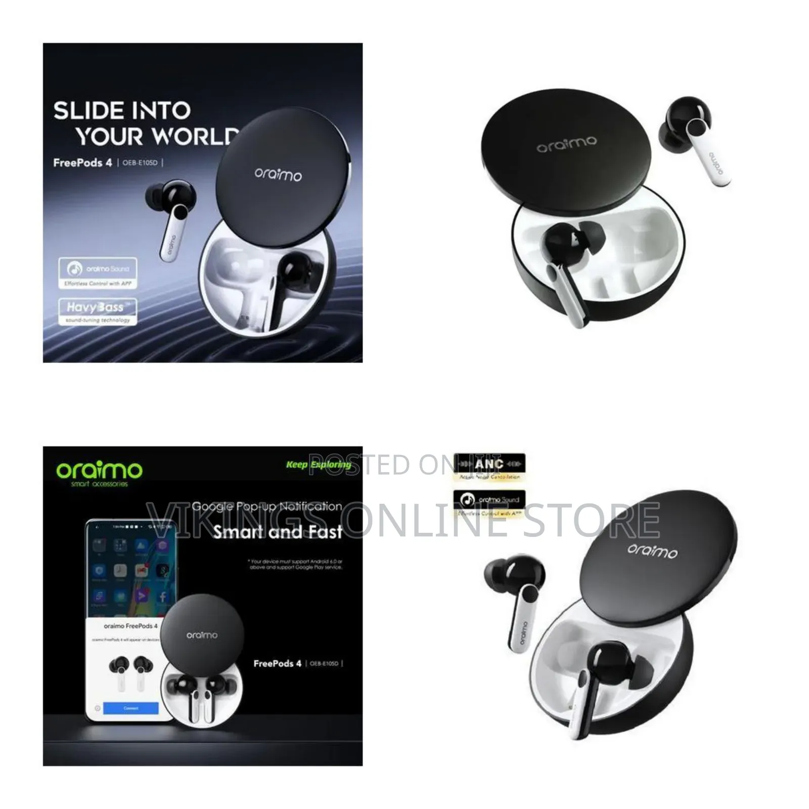 Oraimo Freepods 4 Active Noise Cancellation True Wireless Earbuds