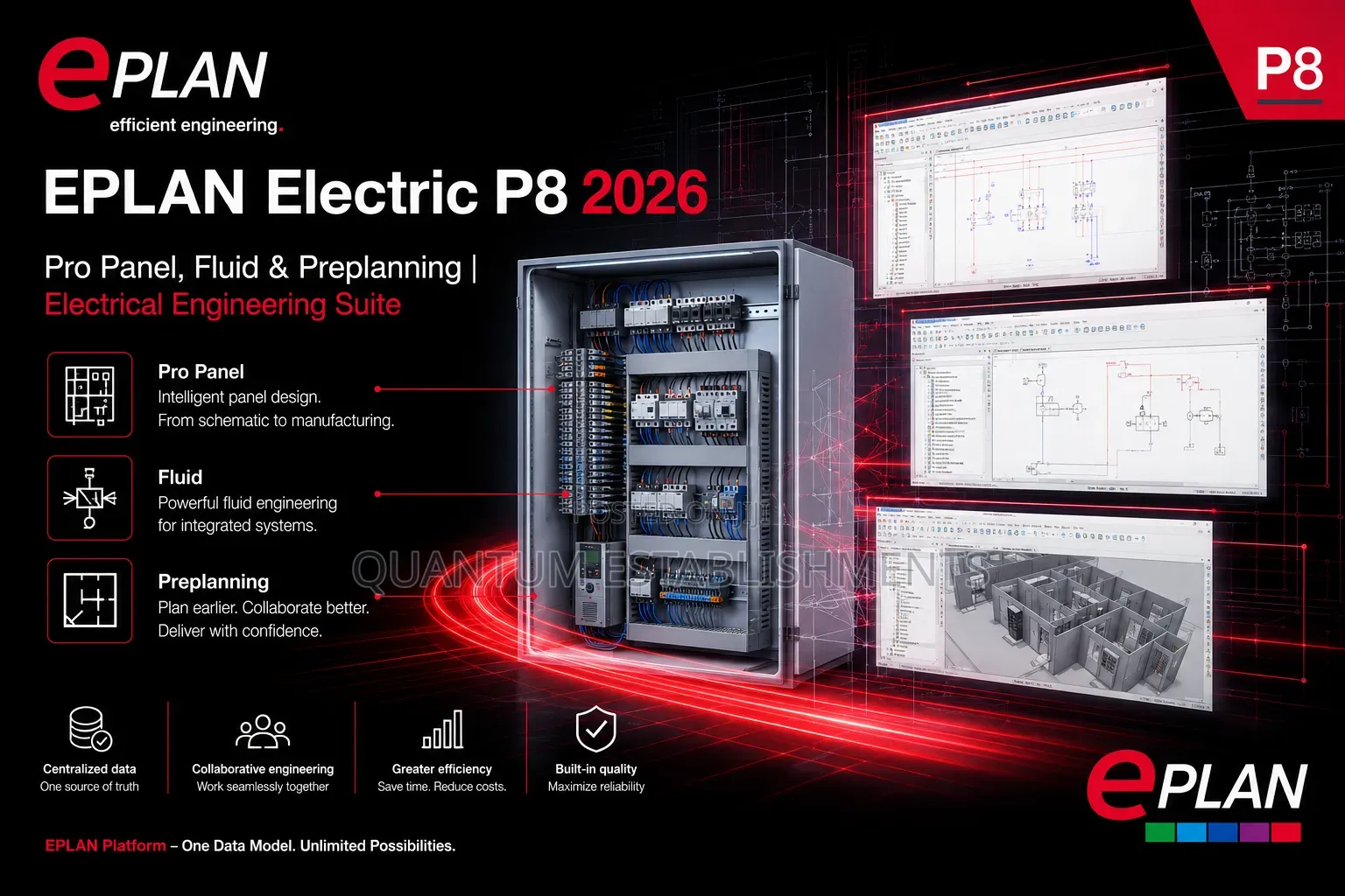 Eplan Electric P8 2026, Propanel, Fluid and Preplanning Software Suite