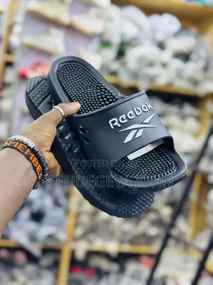 Olive Reebok Massage Slides