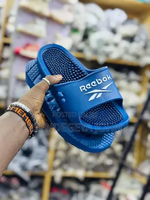 Olive Reebok Massage Slides
