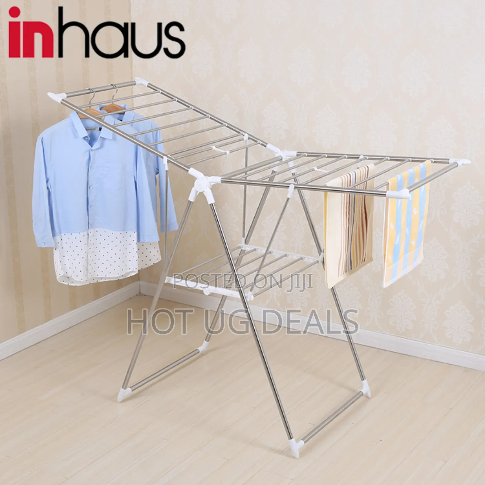 Metallic Clothes Drying Rack- Blue