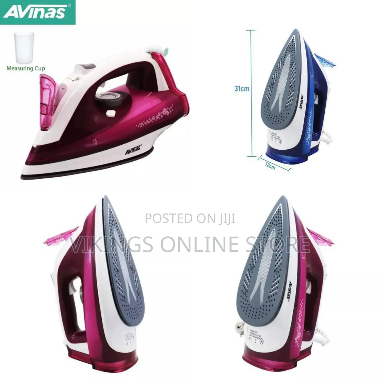 Avinas Smart Sole Plate Steam Iron for Clothes -Multicolor